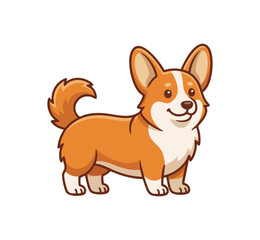 Obraz premium Cute cartoon dog standing outdoors enjoying sunny day