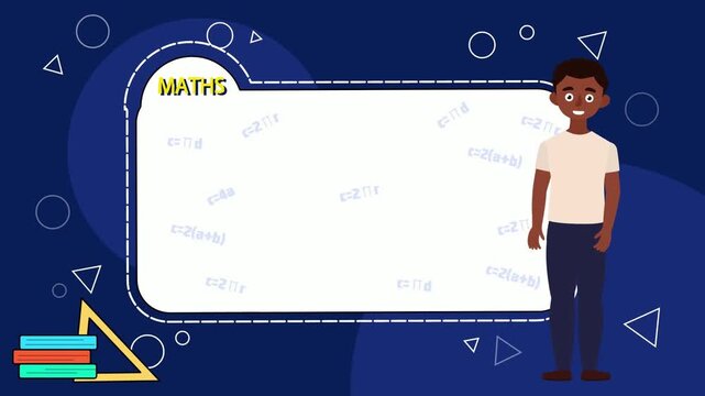 Math teacher, motion graphics animation