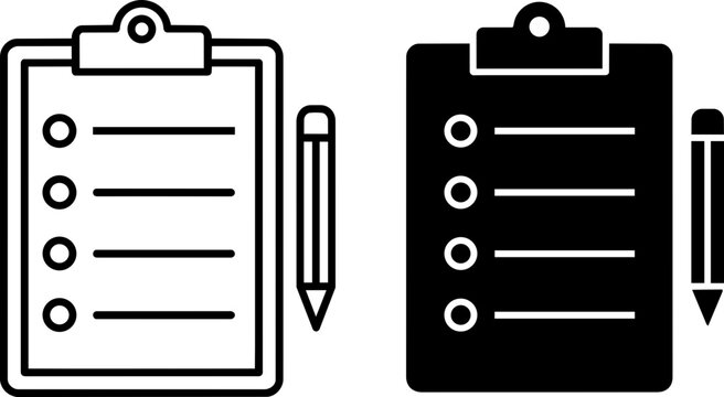 A clipboard checklist accompanied by a writing pen for survey taking and task evaluation.