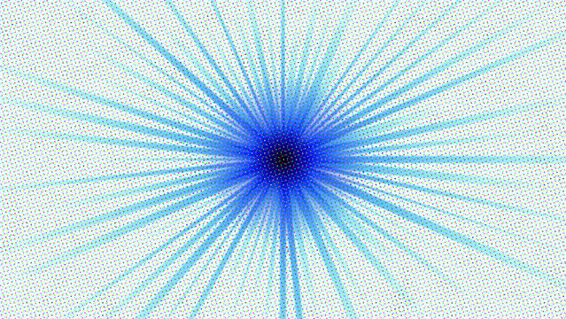 Abstract radial blue light explosion design