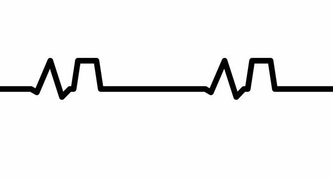 minimalist ECG heartbeat line icons in vector format. Ideal for medical, healthcare, cardiology and fitness apps, presentations, and UI design projects. Clean editable black stroke icons.