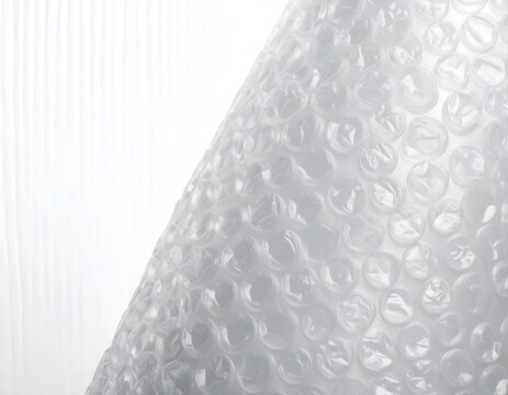 Diagonal angle of bubble wrap texture sheet.