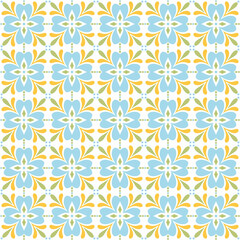 Fototapeta premium Seamless Floral Geometric Pattern in Pastel Colors