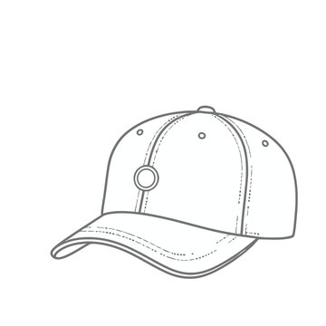 Baseball cap outline
