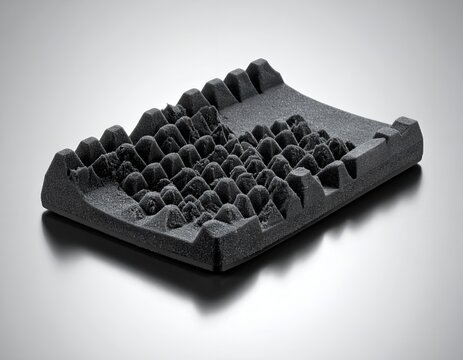 Textured acoustic foam studio tile