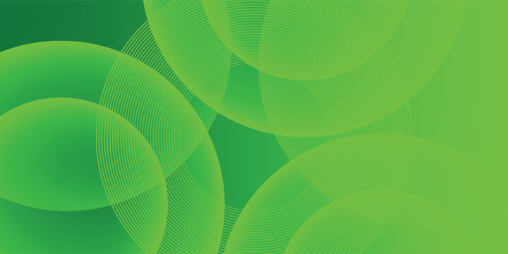 Green Abstract Background with Concentric Circles. Dynamic Eco-Friendly Technology Wallpaper. Suit for banner, web, brochure, pamflet and presentation