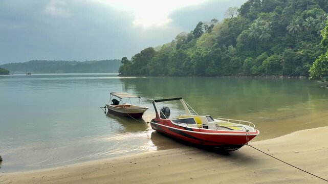 Beautiful View of Iboih Beach, Sabang, Aceh at the morning. A popular tourist destination in Weh Island, Sumatera