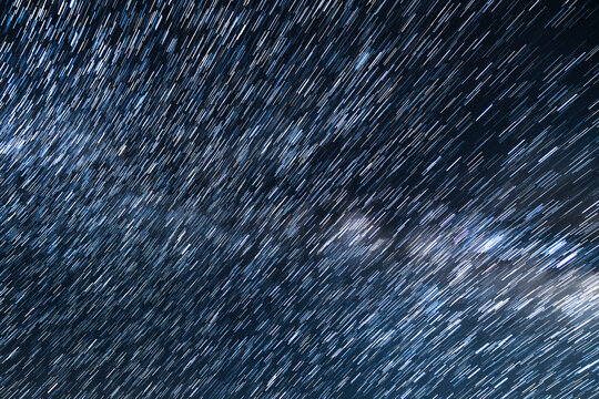 Star Trails of Summer Above Palomar Mountain San Diego Astrophotography Night Sky in California USA