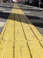 Fototapeta premium yellow pedestrian crossing