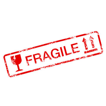 FRAGILE Stamp Illustration