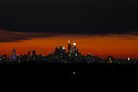 Center City Philadelphia After Sunset