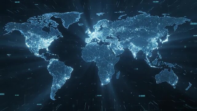 Abstract Visualization of Digital Communication and Global Network Formation