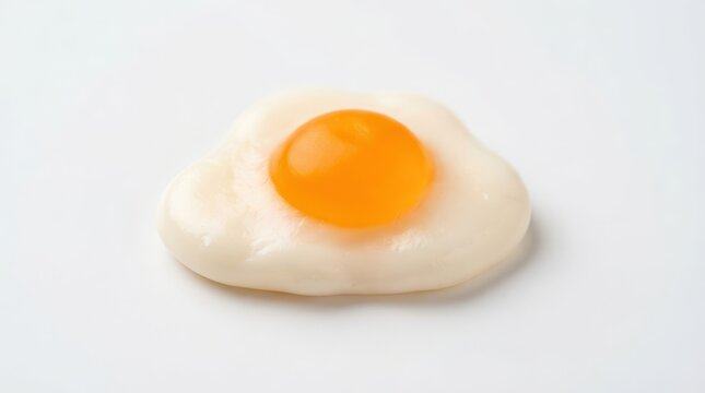 Fried egg isolated on white background