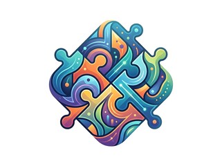 Fototapeta premium Abstract 3D render of colorful brain illustration.