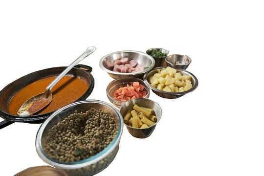 Mise en place:  Lentils soup