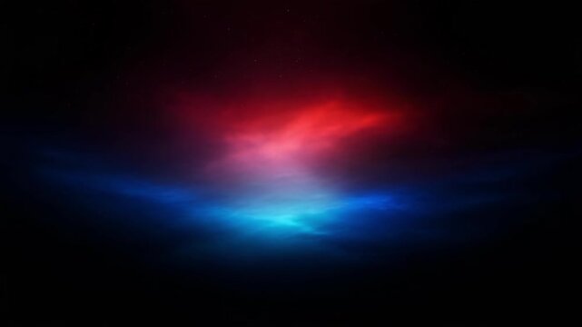 Abstract background with red and blue gradient lighting in a dark space
