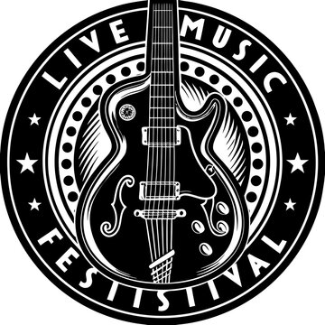 rock guitar stamp