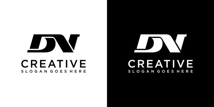 DV or VD initial letter logo design vector template