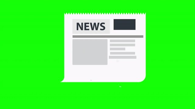 Newspaper and Eyeglasses Representing News Media, Journalism, Information and Business Reporting