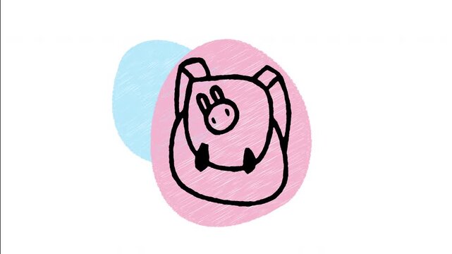 An animated hand drawn school backpack bag icon. Excellent for back-to-school campaigns, student travel gear, education apps, and bag store assets.