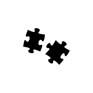 jigsaw puzzle pieces logo vector