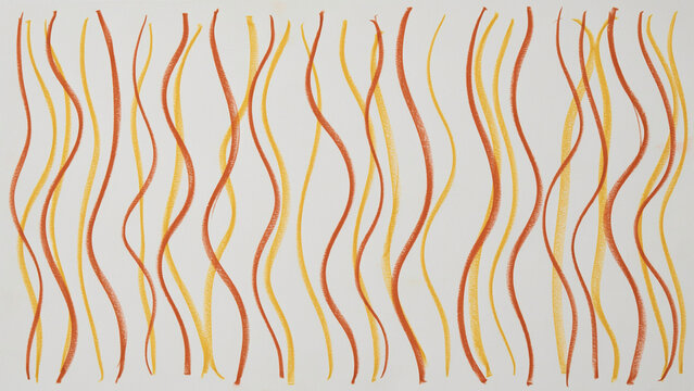 Colorful Wavy Lines Artwork Design with Vibrant Yellow and Orange Tones