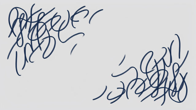 Hand Drawn Abstract Signature Style Calligraphy Writing Sketches On Light Background