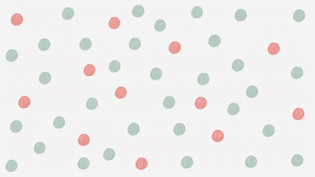 Minimalist geometric dots pattern with light pastel colors on transparent background