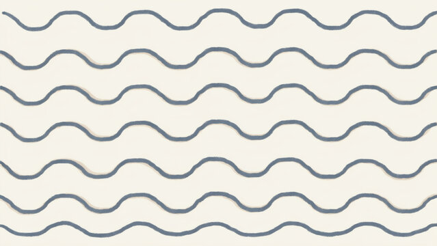 Set of smooth wavy lines arranged in parallel rows design