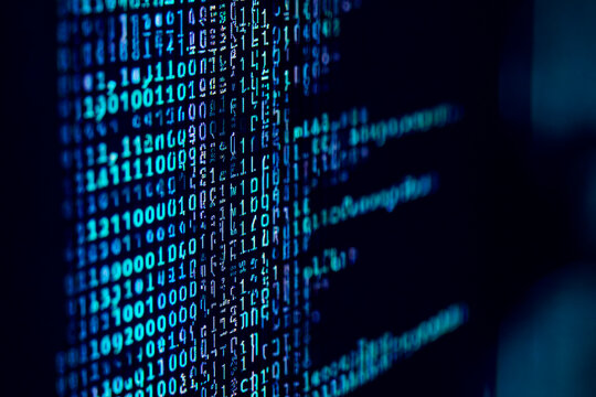 programming code on a screen and glitch effect