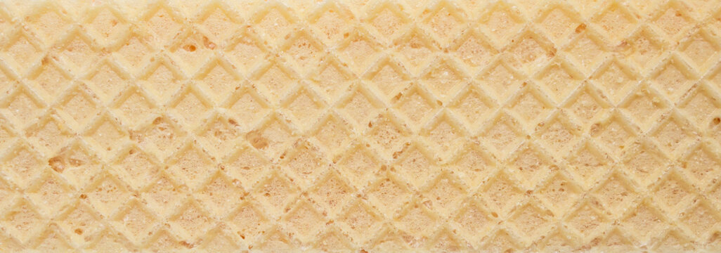 Crispy Golden Wafer Biscuit Surface Texture Background