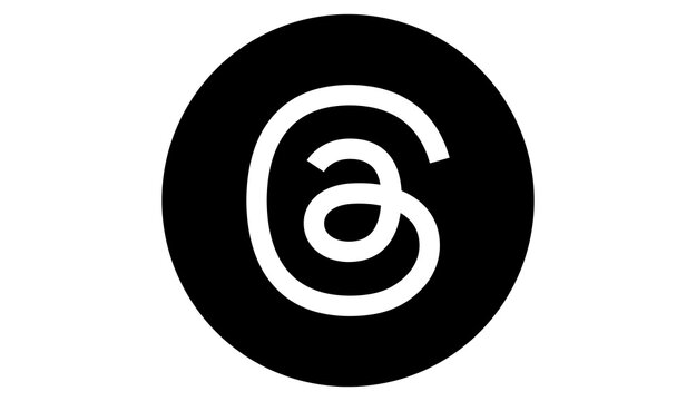 Threads logo representing social media platform communication and digital community connection.
