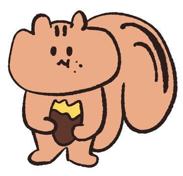 Cute squirrel character illustration