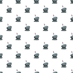 Fototapeta premium Swords stuck in rocks creating a seamless fantasy background