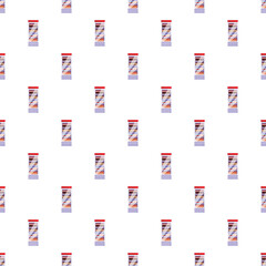 Fototapeta premium Seamless pattern containing multiple snack vending machines on a white background