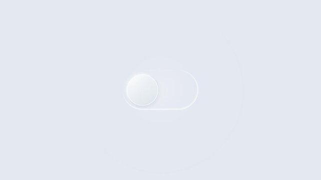 Minimalist Neumorphic Toggle Switch Activation Animation