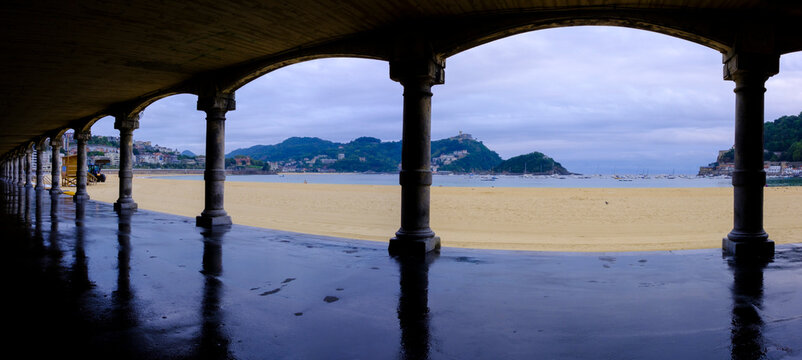 La Concha Beach and Bay in Donostia-San Sebastian, Basque Country, Spain