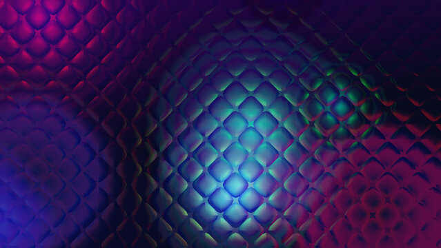 A stunning abstract background features a beautiful vibrant gradient blending shades of blue purple and magenta with a unique quilted texture