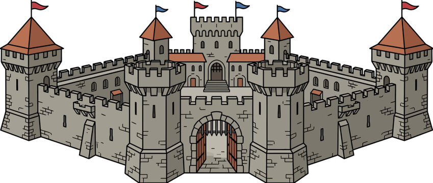Medieval Castle Illustration