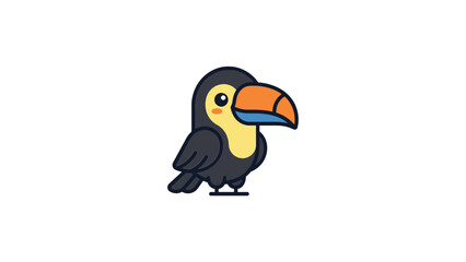 Naklejka premium Stylized tropical toucan illustration.