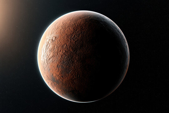 Red planet massive rocky surface space astronomy solar system cosmic science exploration mysterious atmosphere