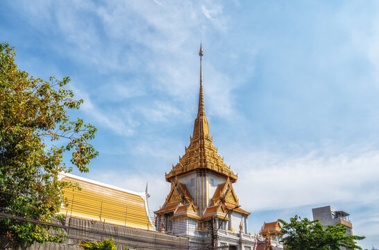 Wat Traimit (Golden Buddha temple) in Bangkok. Kingdom of Thailand