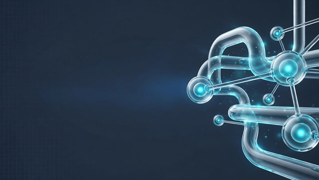 Futuristic 4K Concept of Technology with Glowing Data Connections and Neural Network Structures