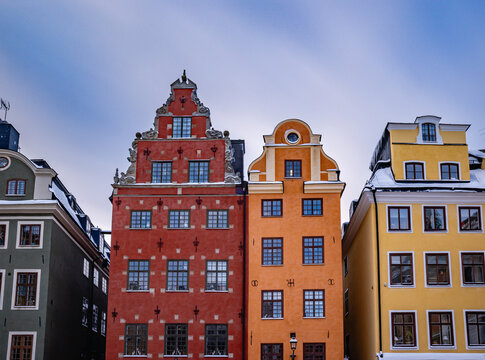 Colorful Historical Buildings at Stortorget in Gamla Stan, Stockholm