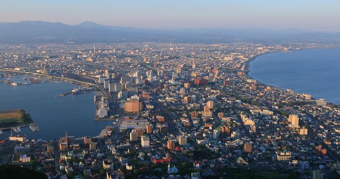 函館山から函館の風景