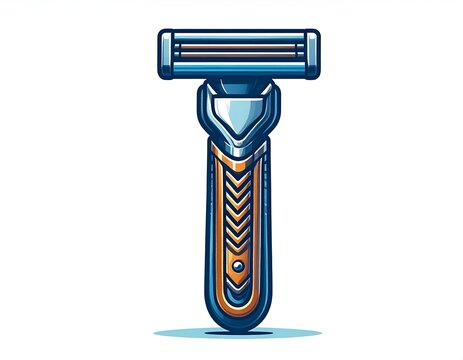 Front view of a sleek modern cartridge razor.