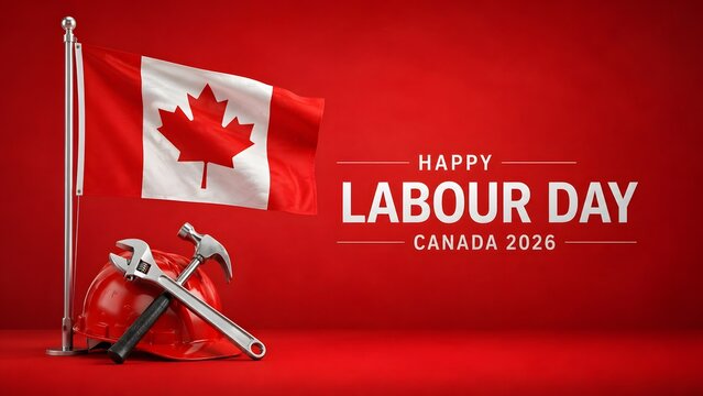 Celebrating Canada Labour Day on 7 September with Maple Leaf Honoring Workers and labours Nationwide