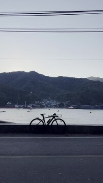 Silhouette of Road Bike by the Bay