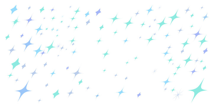 青色のキラキラした背景イラスト　星空
