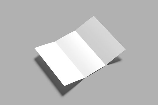 A4 Trifold Flyer Blank Mockup